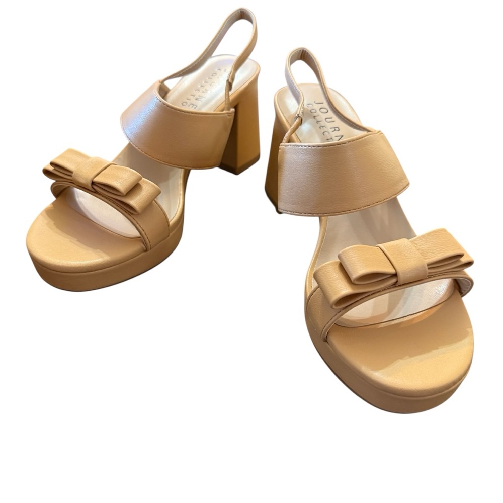 Journee Collection Brookan Platform Block Heel Dress Sandals Size 7 - Picture 5 of 10